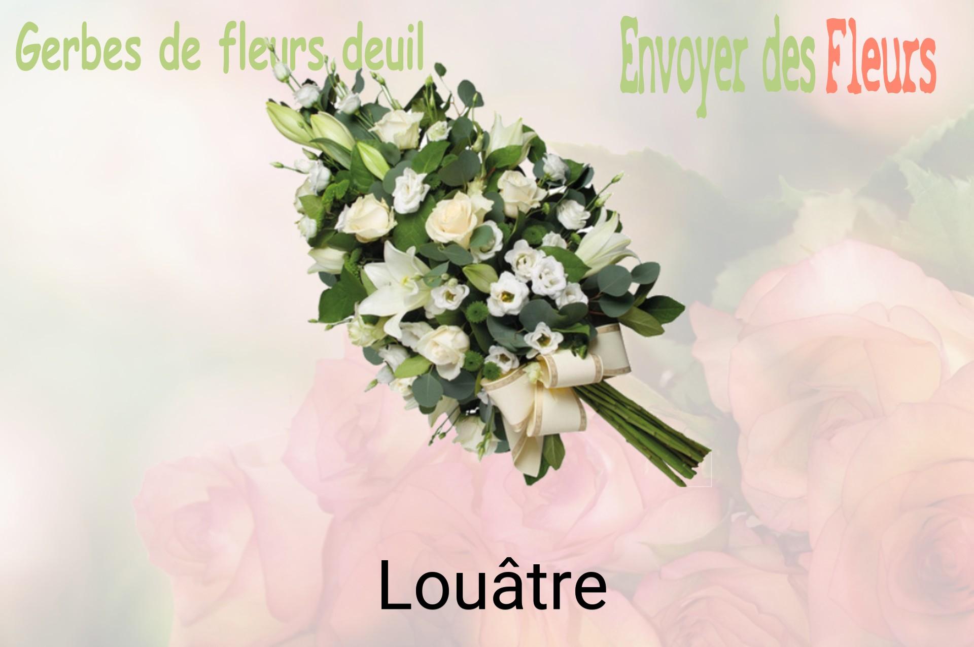 Gerbe de fleurs de deuil livrée à Louâtre